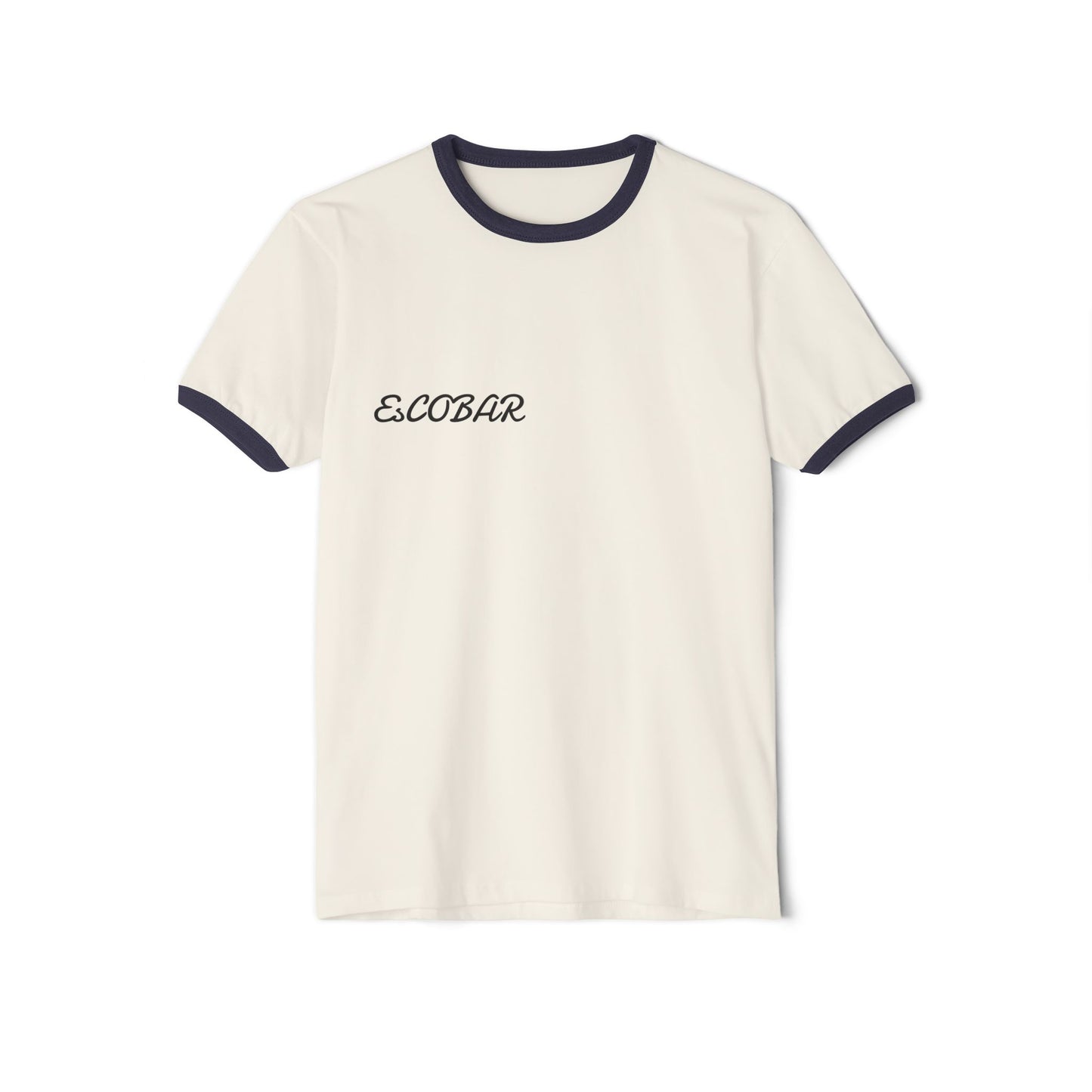Unisex Cotton Ringer T-Shirt with 'ESCOLAR' Design - Casual Wear, Gift for Music Lovers, Graphic Tee, Birthday Gift, Everyday Outfit