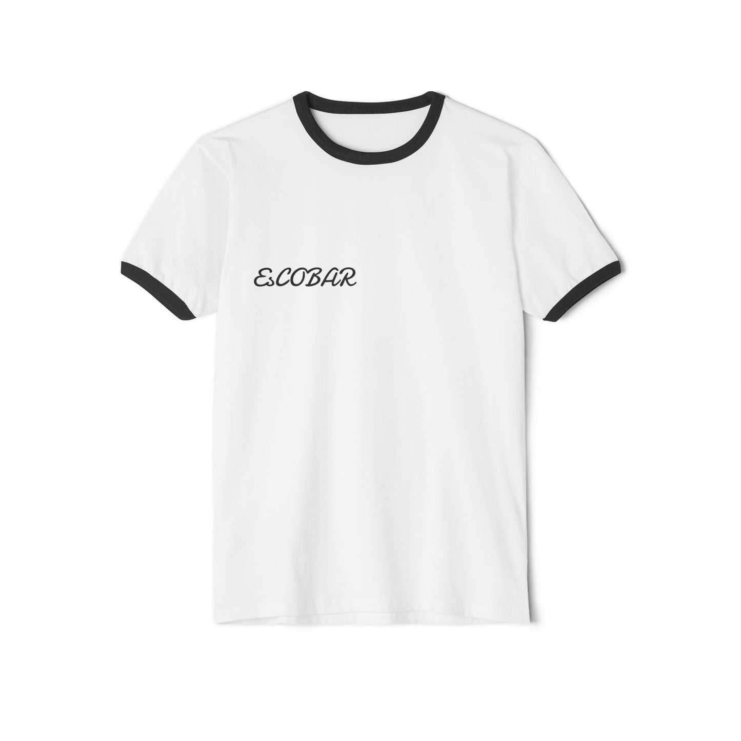 Unisex Cotton Ringer T-Shirt with 'ESCOLAR' Design - Casual Wear, Gift for Music Lovers, Graphic Tee, Birthday Gift, Everyday Outfit