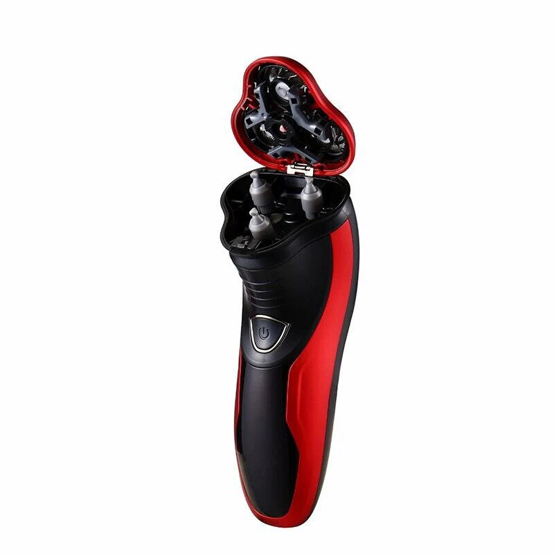 Men'S Razor Rotary Waterproof Electric Shaver Pop-Up Trimmer Wet Dry Cordless