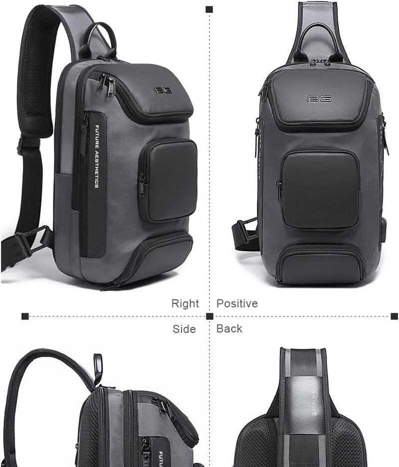 Sling Backpack Sling Bag Crossbody Backpack Shoulder Casual Daypack Rucksack for Men