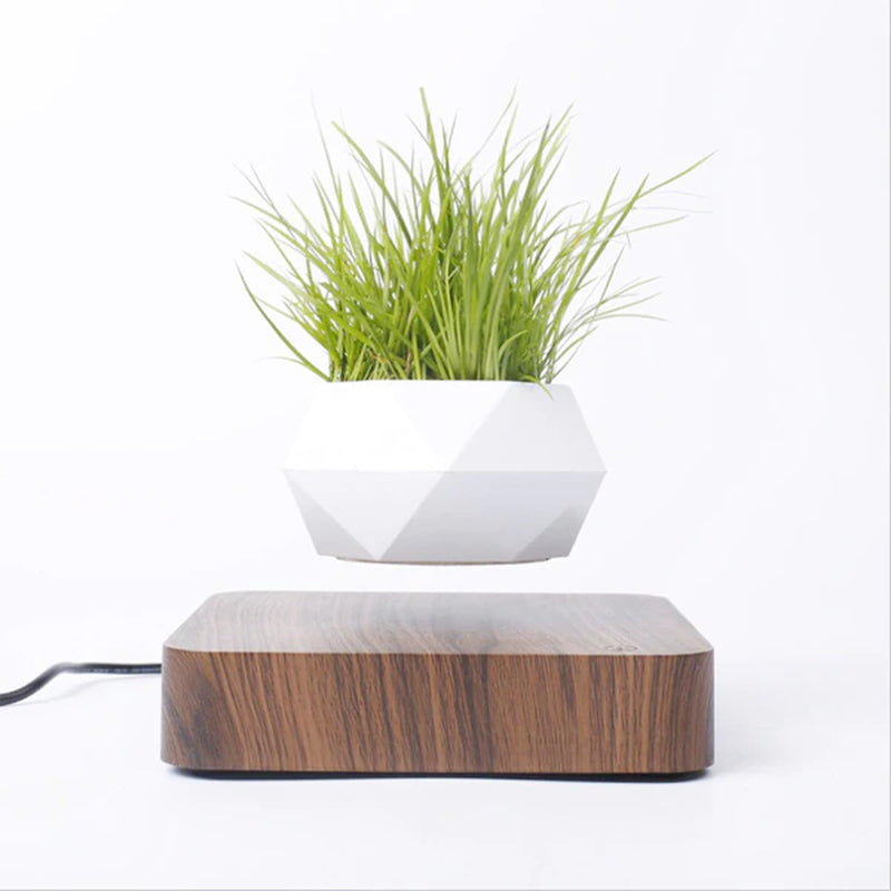 Hot Sale Levitating Air Bonsai Pot Rotation Planters Magnetic Levitation Suspension Flower Floating Pot Potted Plant Desk Decor